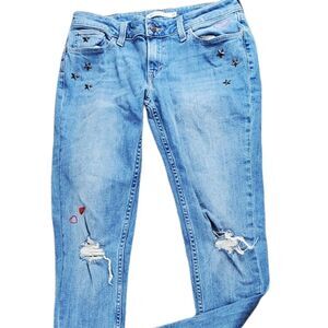 Levi's 535 Super Skinny Star & Heart Ankle Jeans